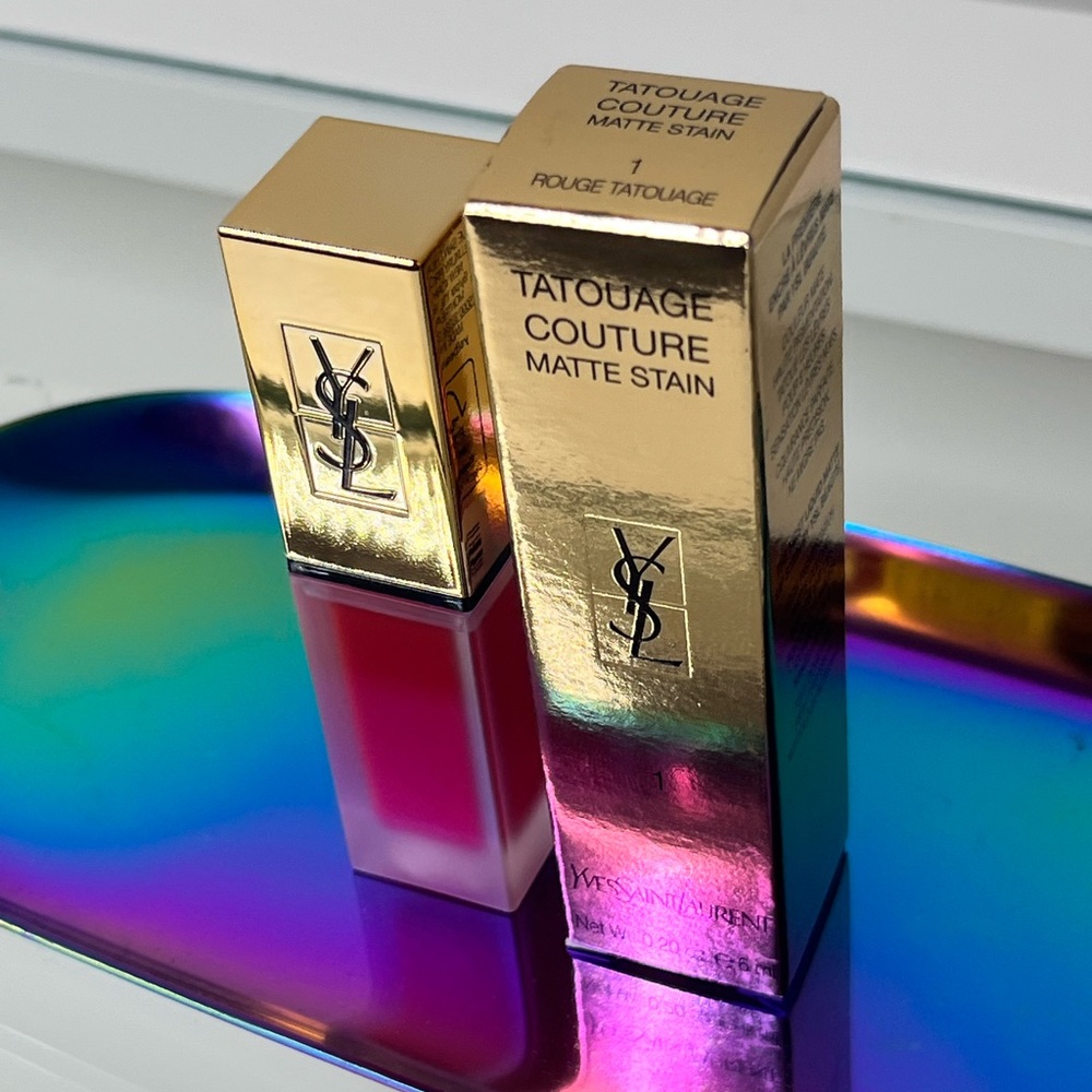 YSL Tatouage Couture Matte Lip Stain / Shade 01 Rouge NEW